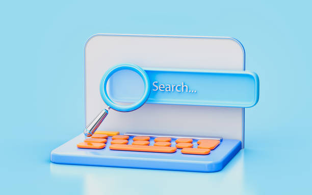 istock laptop magnify glass 3d illustration search bar finding information data 1425118438