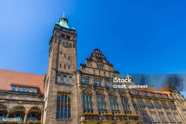Town Hall In Chemnitz Germany Stock Photo - Download Image Now - Building Exterior, Chemnitz, City