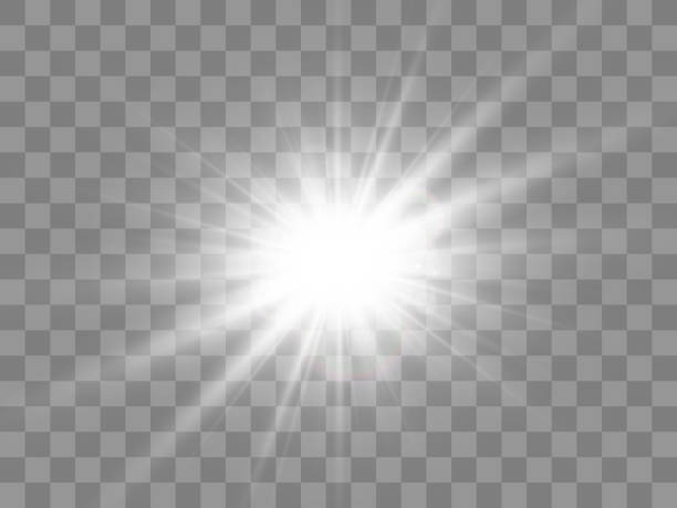 istock Bright beautiful star.Iillustration of a light effect on a transparent background. 1425125867