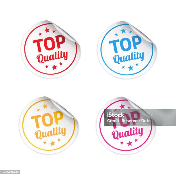 Good Quality Sample Sticker Top Quality Stickers Stock Illustration - Download Image Now ...