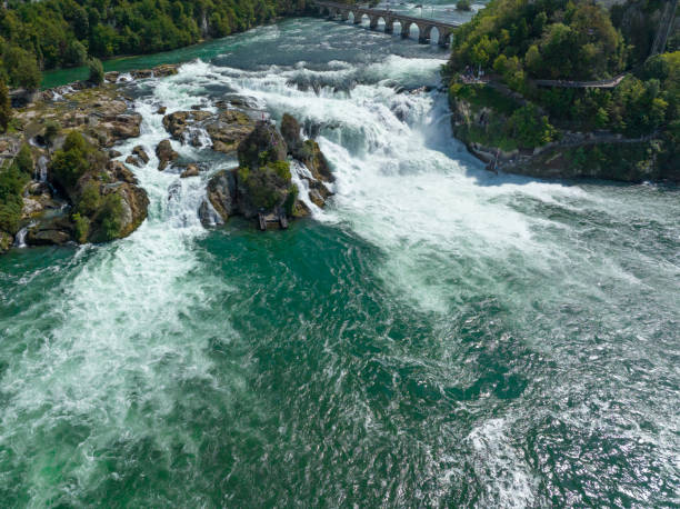 istock Rhine Falls waterfall in the river Rhine seen from above 1425136582