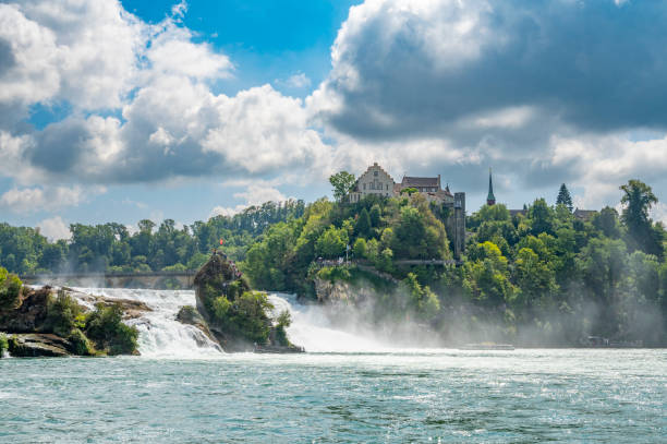 istock Rhine Falls waterfall in the river Rhine panoramic view 1425136740