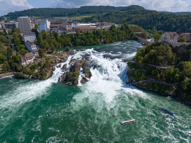 istock Rhine Falls waterfall in the river Rhine seen from above 1425136792