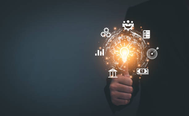 istock Digital business planning online network. Businessman holding digital earth online analytics technology, start up planning, long term investment planning, financial stability, stock market analysis. 1425144656