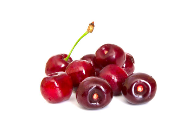 istock Fresh sweet red cherry fruit isolated on white background 1425147857