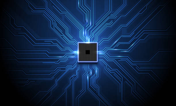 Circuit board. Technology background. Central Computer Processors CPU concept. Motherboard digital chip. Circuit board. Technology background. Central Computer Processors CPU concept. Motherboard digital chip. computer chip stock illustrations