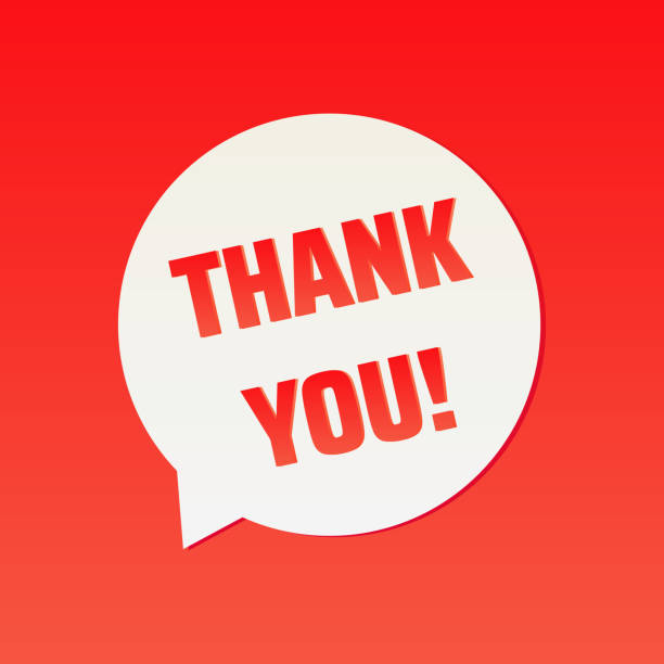 istock Thanks, Thank You message in round speech bubble isolated on red background. Gratitude banner design text message. Ideal for appreciation post, customer service, social media, etc. Vector illustration stock illustration 1425161444