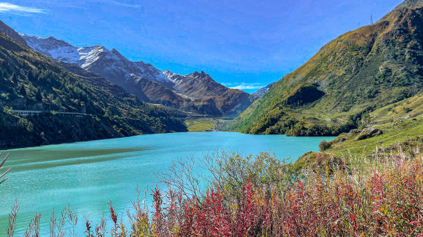istock Toules dam lake down to Grand Saint Bernard pass 1425169493