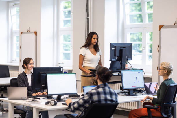 istock Diverse group of people working in a startup office 1425175209