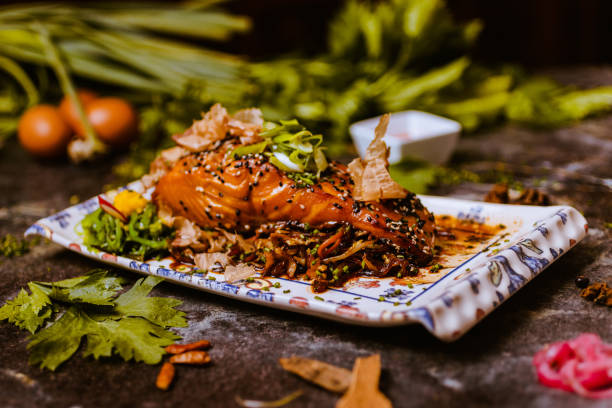istock chef salmon dishes in studio and restaurant 1425175224