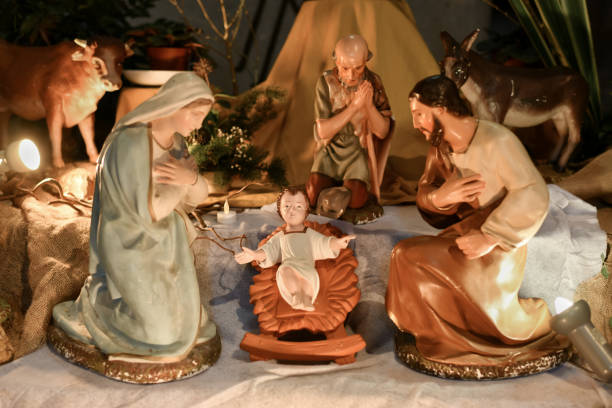istock Christmas creche with Joseph Mary and Jesus 1425186370