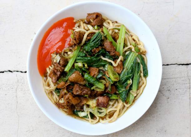 istock Chicken noodles or Indonesian chicken noodles. 1425186485