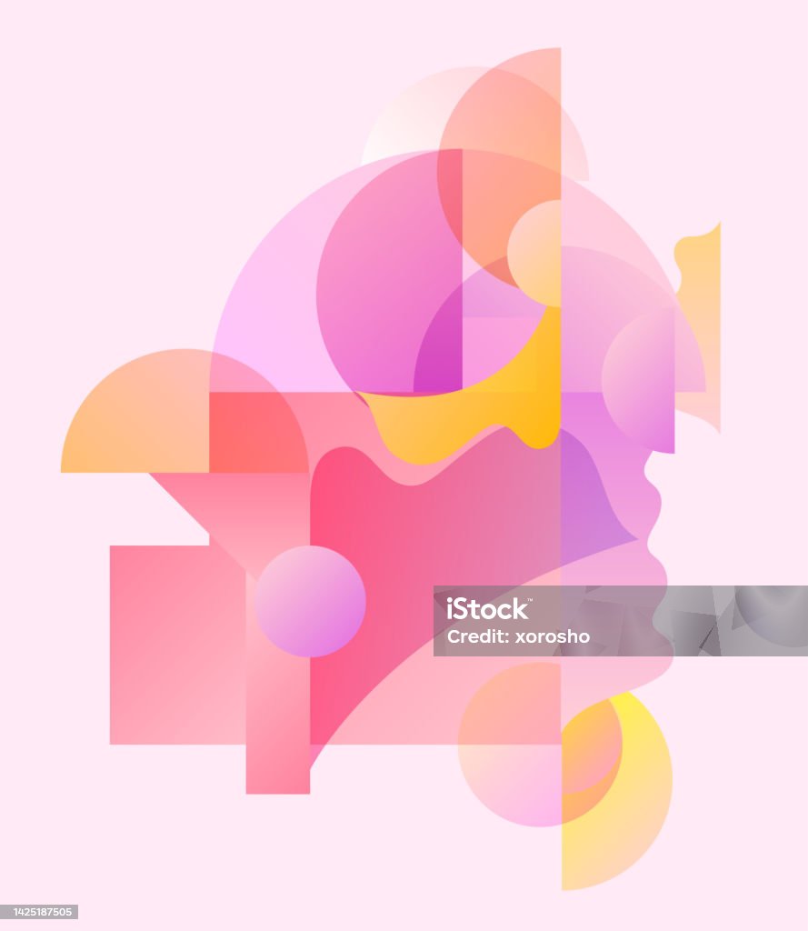 Abstract Transparency Geometric Illustration Stock Illustration ...