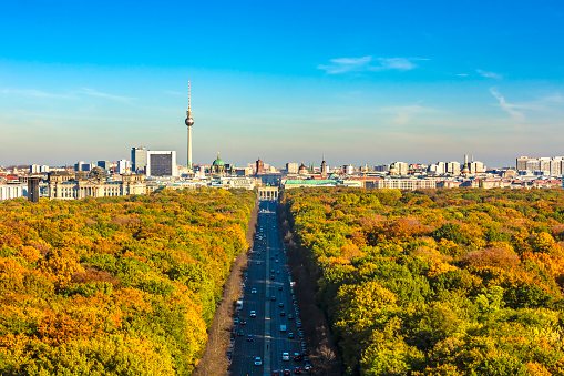 Berlin Skyline in autumn