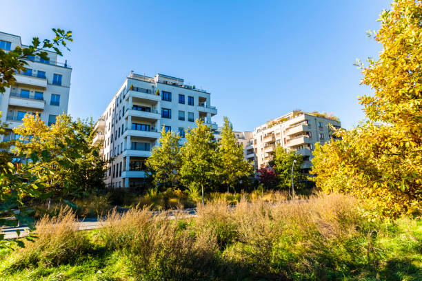 istock Apartment houses in autumn 1425189700