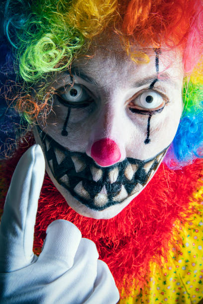 istock Close Up of Evil Clown 1425195796
