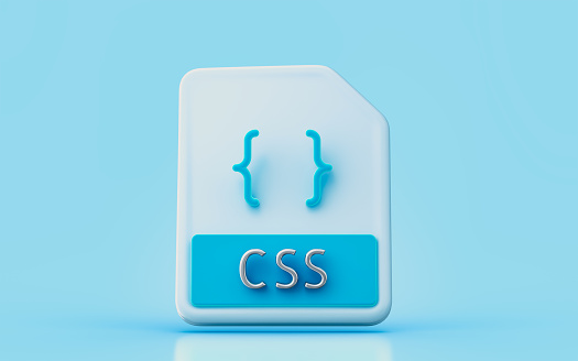 Css Document File Sign 3d Render Concept For Programmer Contain Create ...