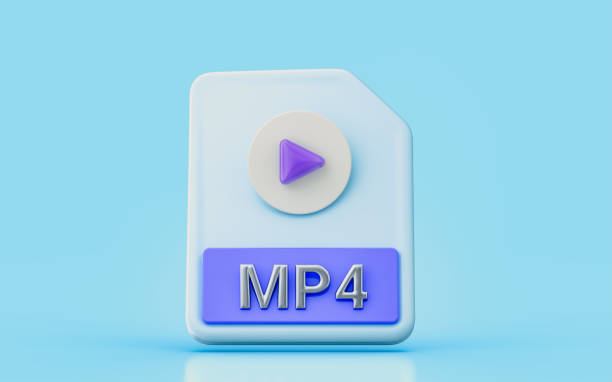 MP4 document file 3d render concept for movie video song film MP4 document file 3d render concept for movie video song film recording video animation movie sound clips stock pictures, royalty-free photos & images