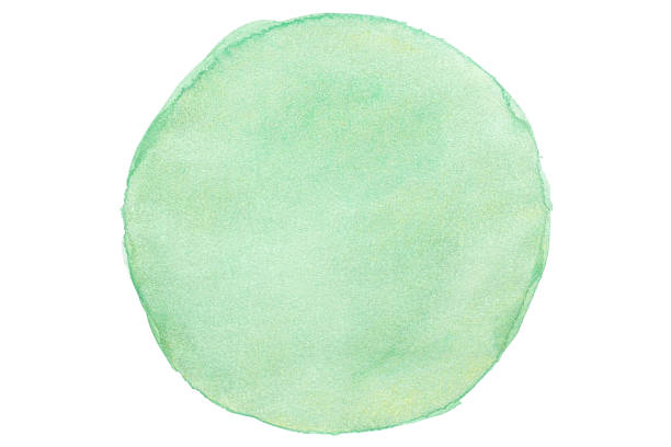 istock Green Watercolor by hand drawn on paper illustration 1425207512