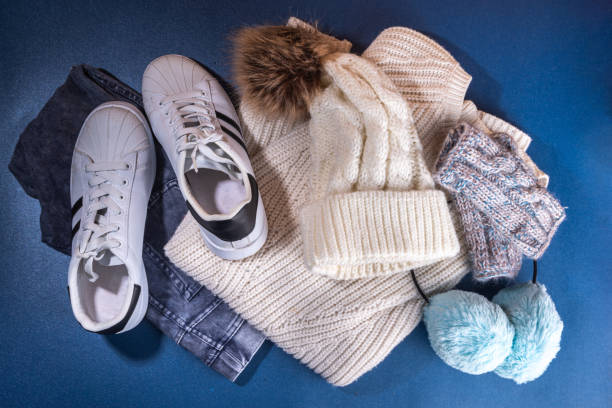 istock Women warm winter casual clothes set 1425209925