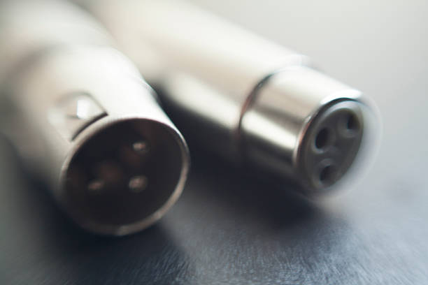 istock xlr audio cable on top of a black table. 1425216568