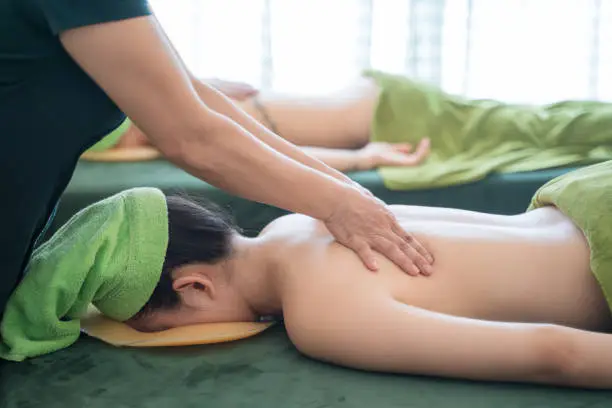 Photo of Girl is massaged in spa