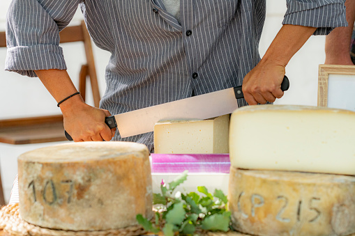 Cutting the cheese in the fair...