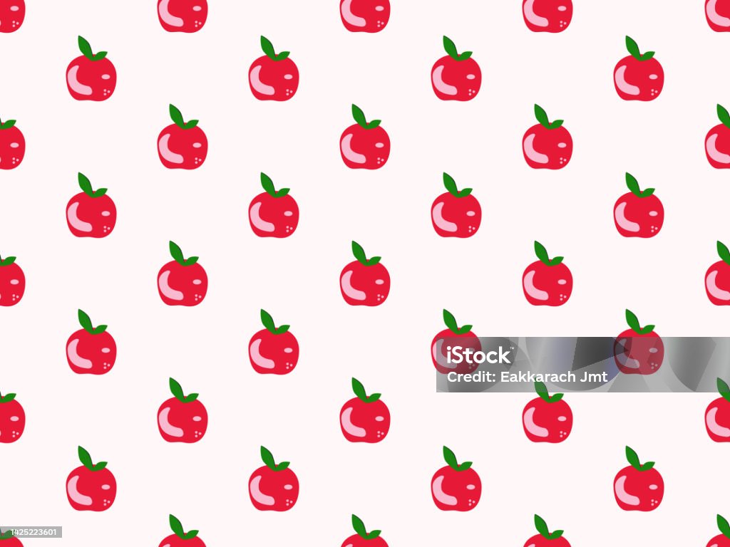 Pink Apple Pattern Apple Seamless Pattern On Pink Background Stock Illustration - Download ...