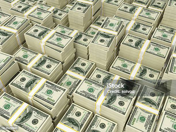 Money Pile 100 Dollar Bills Stock Photo - Download Image Now - Currency, Stack, US Paper Currency