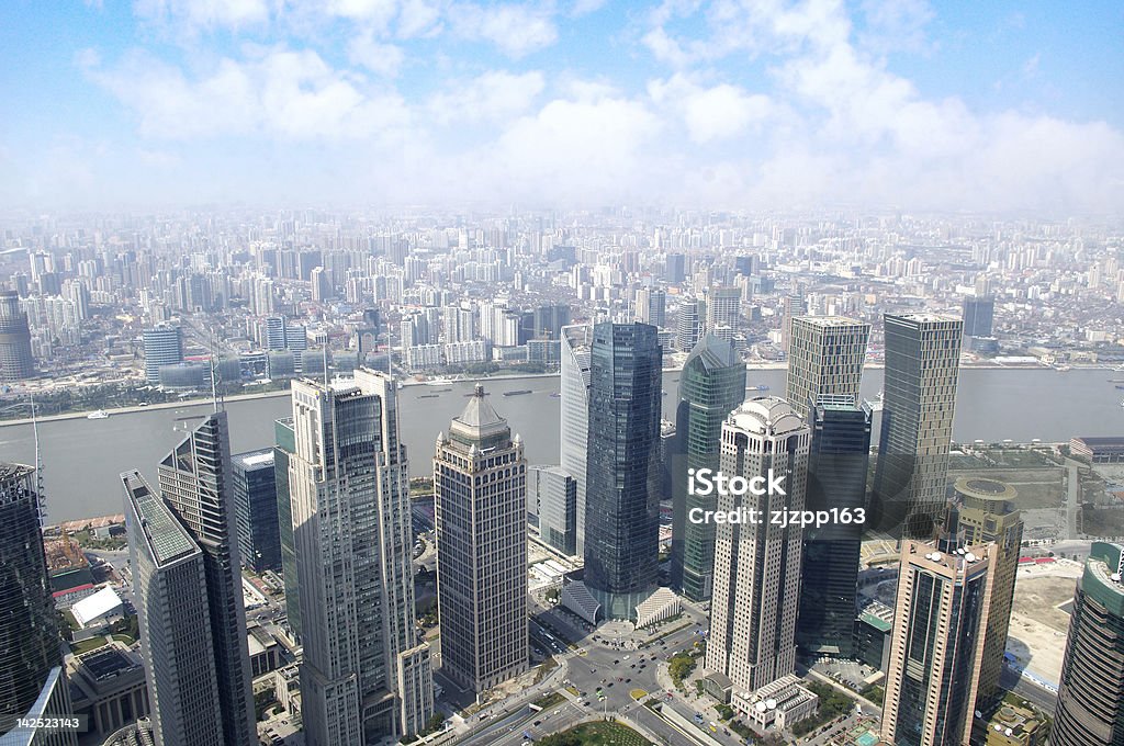 Sur la ville de Shanghai - Photo de 2012 libre de droits