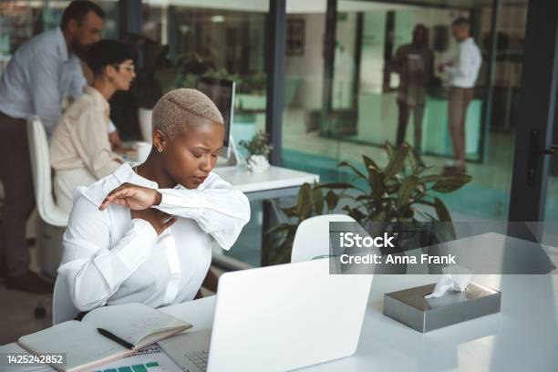 I Dont Have Time To Be Sick Stock Photo - Download Image Now - Office, Pollen, Sneezing