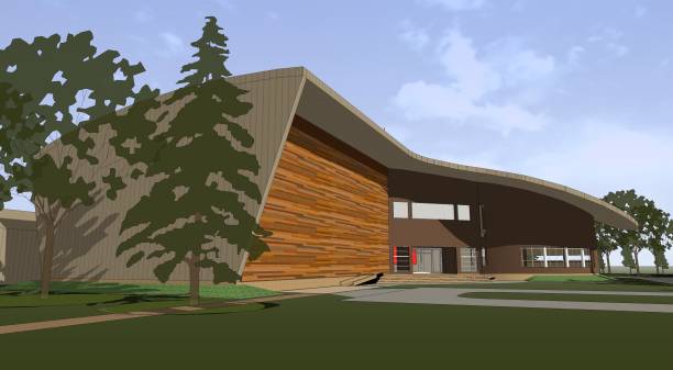 3D illustration of building project