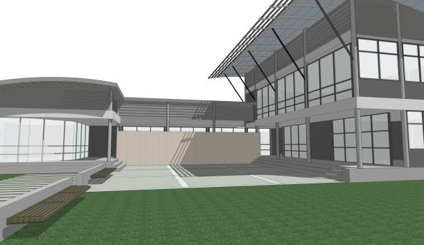 istock 3D illustration of building project 1425245389
