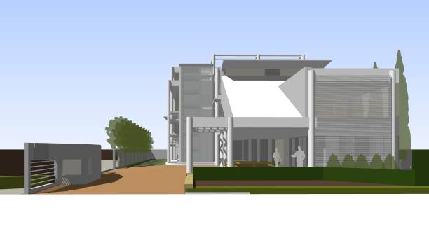 istock 3D illustration of building project 1425245977
