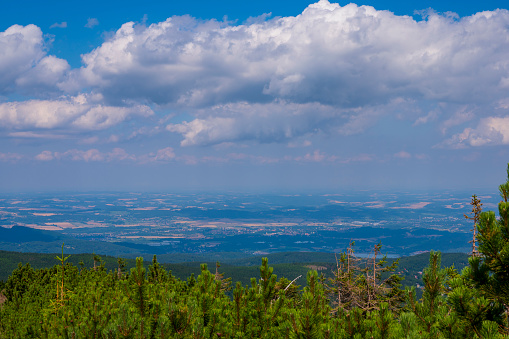 View from Kopa mountain top to Karkonosze