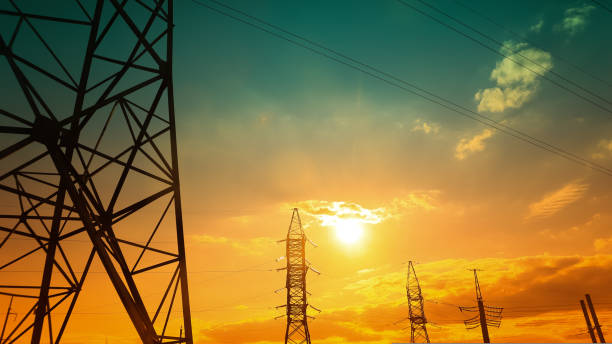 istock electricity pylons and high voltage power line at sunset 1425247622