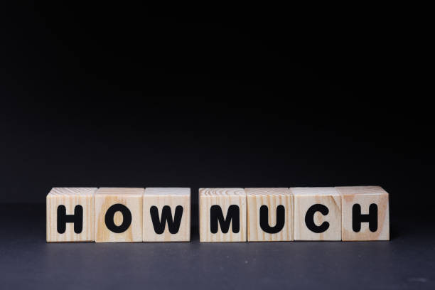 istock How much word on wooden cubes on black background 1425247777