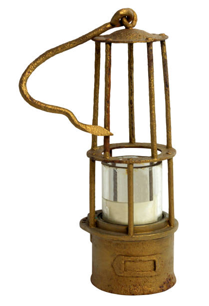 istock Old kerosene lantern with hook isolated on white background 1425248255