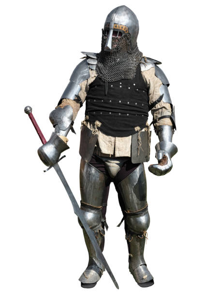 istock medieval knight with a two-handed sword and in armor. 1425254287