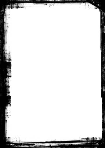 Grungy painted texture border background.