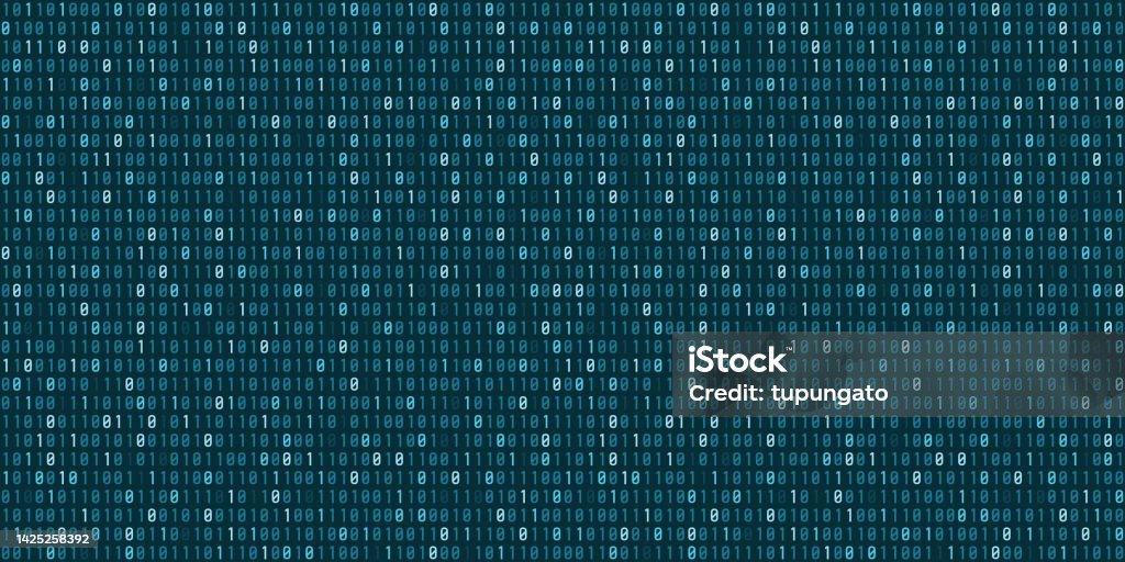 Binary Code Seamless Vector Background Stock Illustration - Download ...