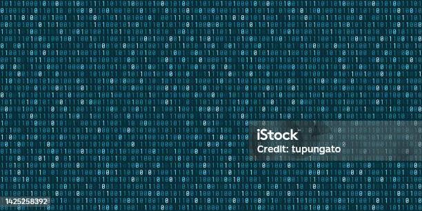 Binary Code Seamless Vector Background Stock Illustration - Download ...