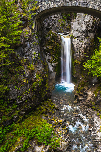 Christine Falls on the Paradise Rd in Mount Rainier National Park, Washington State