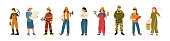istock Women professions, female characters occupation 1425267572