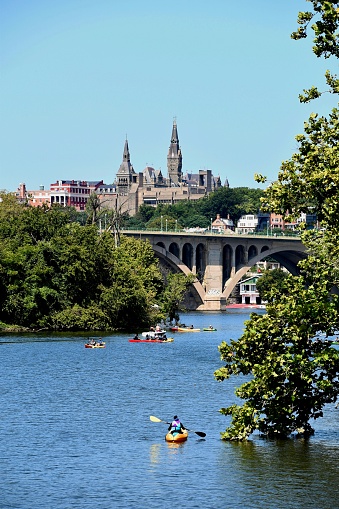 Georgetown Waterfront kayaking and bridge