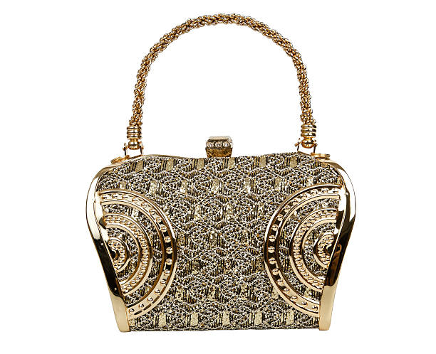 istock Golden clutch bag 142527144