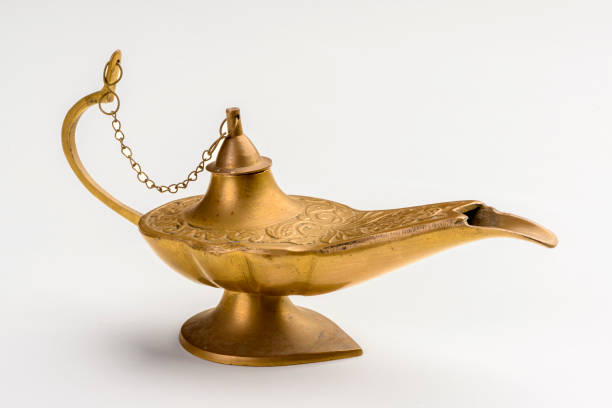 istock Aladdin's magic lamp isolated on white background 1425277914