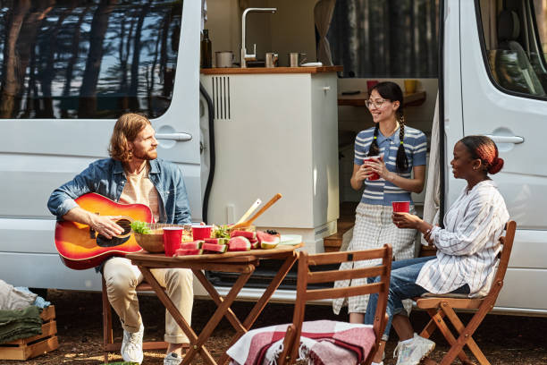 istock Friends having picnic in nature 1425281931
