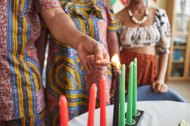 istock African family burning candles for Kwanzaa 1425283838