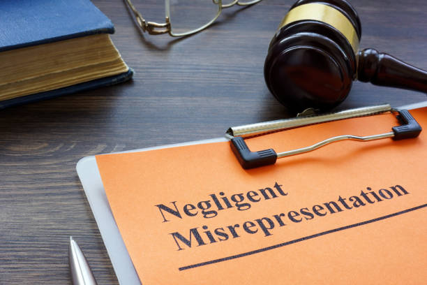 istock Document about Negligent misrepresentation and a gavel. 1425284076